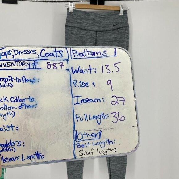 Nike Dri Fit grey Heathered recycled leggings 27” small - Picture 14 of 16